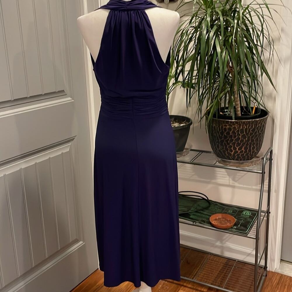 Evan Picone Purple Marilyn Monroe Greek Style Dress Size 12 - Picture 3 of 7